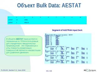 Объект Bulk Data: AESTAT