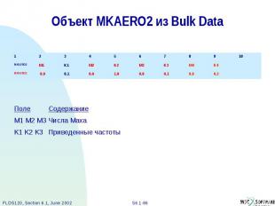 Объект MKAERO2 из Bulk Data