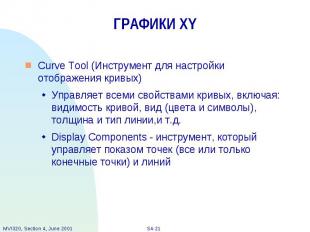 ГРАФИКИ XY Curve Tool (Инструмент для настройки отображения кривых) Управляет вс