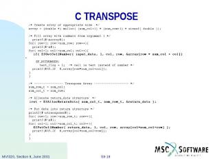 C TRANSPOSE