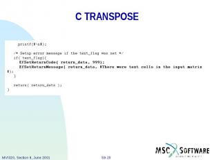 C TRANSPOSE