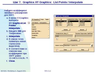 Шаг 7. Graphics XY Graphics: List Points / Interpolate