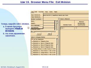 Шаг 19. Browser Menu File: Exit Mvision