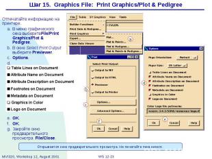 Шаг 15. Graphics File: Print Graphics/Plot &amp; Pedigree Отпечатайте информацию