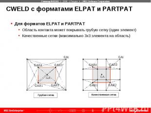 CWELD с форматами ELPAT и PARTPAT