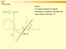 Уравнение касательной и нормали к графику функции