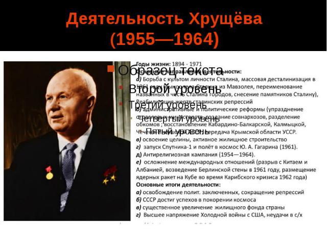 Деятельность Хрущёва (1955—1964)