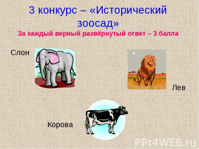 Слон Слон Лев Корова
