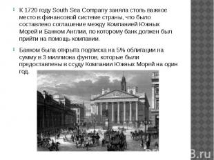 К 1720 году South Sea Company заняла столь важное место в финансовой системе стр