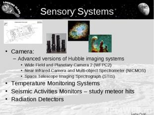 Sensory Systems Camera: Advanced versions of Hubble imaging systems Wide Field a
