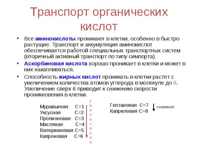 Все аминокислоты проникают в клетки, особенно в быстро растущие. Транспорт и аккумуляция аминокислот обеспечивается работой специальных транспортных систем (вторичный активный транспорт по типу симпорта). Все аминокислоты проникают в клетки, особенн…