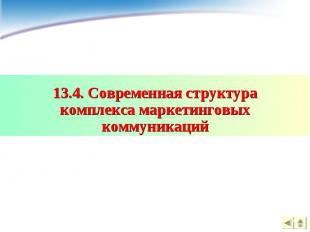 13.4. Современная структура комплекса маркетинговых коммуникаций