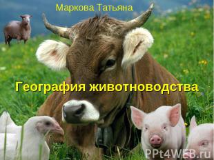 География животноводства Маркова Татьяна