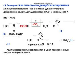 c) Реакции окислительного декарбоксилирования c) Реакции окислительного декарбок