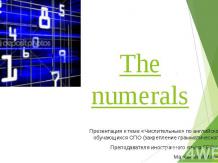 Числительные (The numerals)