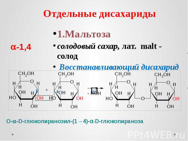 О-a-D-глюкопиранозил-(1→4)-α-D-глюкопираноза О-a-D-глюкопиранозил-(1→4)-α-D-глюкопираноза