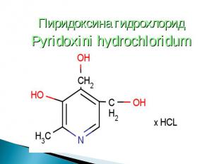 Пиридоксина гидрохлорид Пиридоксина гидрохлорид Pyridoxini hydrochloridum