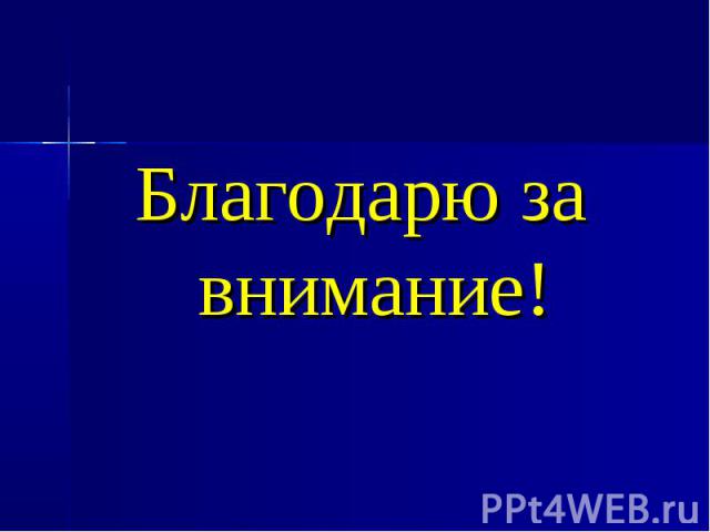 Благодарю за внимание! Благодарю за внимание!