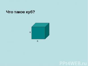 Что такое куб?