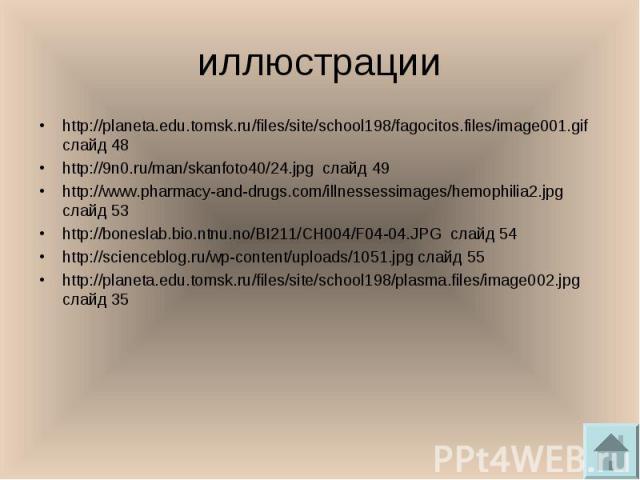 http://planeta.edu.tomsk.ru/files/site/school198/fagocitos.files/image001.gif слайд 48 http://planeta.edu.tomsk.ru/files/site/school198/fagocitos.files/image001.gif слайд 48 http://9n0.ru/man/skanfoto40/24.jpg слайд 49 http://www.pharmacy-and-drugs.…