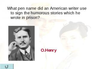 What pen name did an American writer use to sign the humorous stories which he w