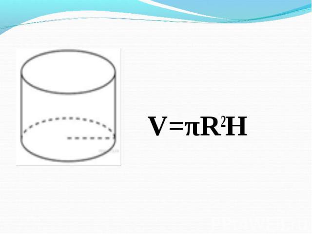 V=πR2H