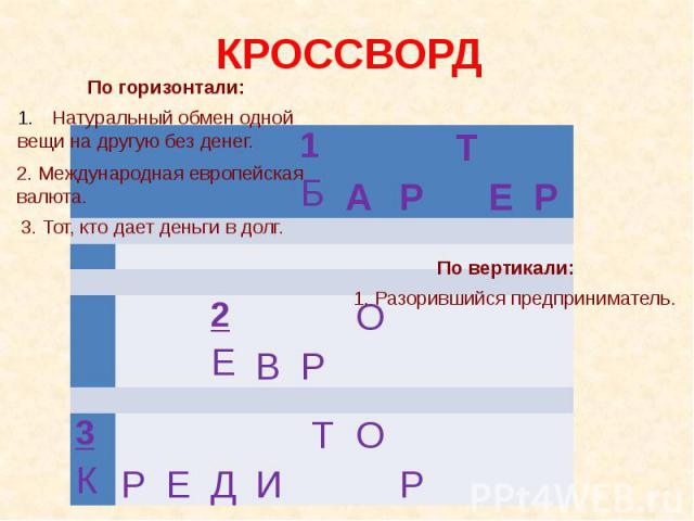 КРОССВОРД