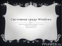 Системная среда Windows