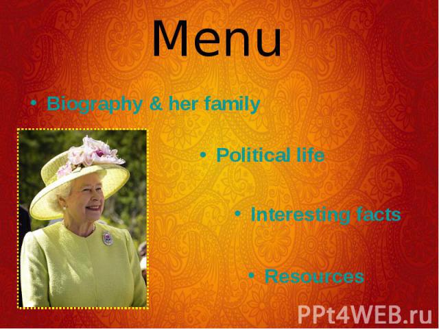 Biography & her family Biography & her family