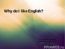 Why do I like English?