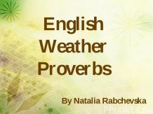 English Weather Proverbs