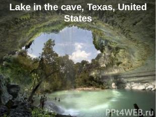 Lake in the cave, Texas, United States