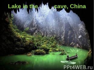 Lake in the cave, China