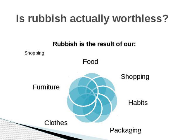 Is rubbish actually worthless?