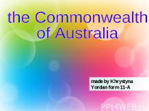 the Commonwealth of Australia