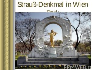 Strauß-Denkmal in Wien Park