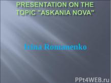presentation on the topic "Askania Nova"