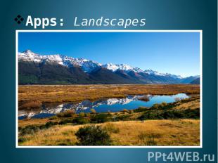 Apps: Landscapes