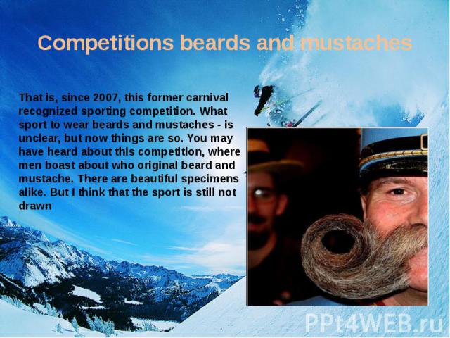 Competitions beards and mustaches
