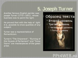5. Joseph Turner
