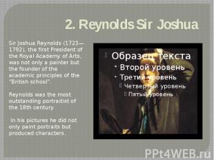 2. Reynolds&nbsp;Sir&nbsp;Joshua