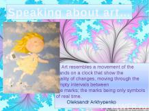 Speaking about art…