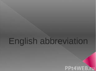 English&nbsp;abbreviation