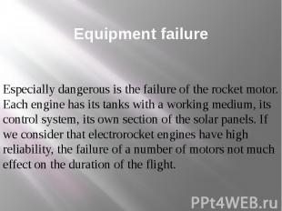 Equipment failure