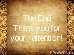 The End Thank you for your attention!