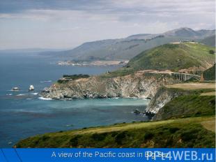 A view of the Pacific coast in Big Sur