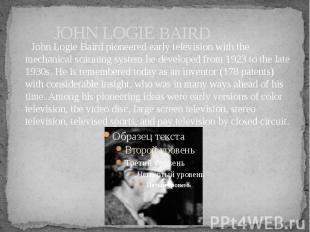 JOHN LOGIE BAIRD