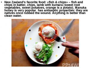 New Zealand’s favorite food: «fish &amp; chips» – fish and chips in batter, chip