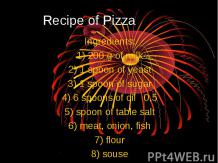 Recipe of Pizza