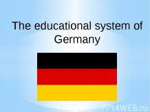 The educational system of Germany